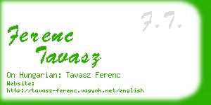 ferenc tavasz business card